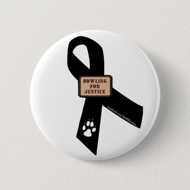 Badge Rond 5 Cm Hurlement pour la justice (Devant)