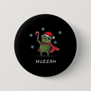 Badge Rond 5 Cm Huzzah Grenouille Chevalier Épée Drôle Citation de