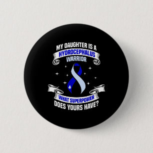 Badge Rond 5 Cm Hydrocéphalie Survivante Fille Sensibilisation au