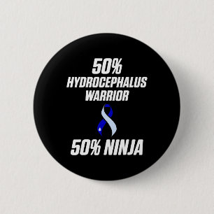 Badge Rond 5 Cm Hydrocéphalie Survivor Ninja