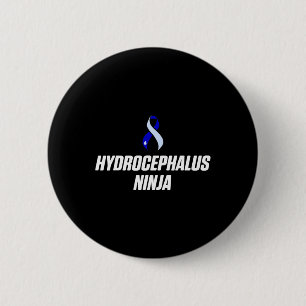 Badge Rond 5 Cm Hydrocéphalie Survivor Ninja Sensibilisation Guerr
