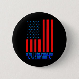 Badge Rond 5 Cm Hydrocéphalie Survivor Ribbon Sensibilisation Guer