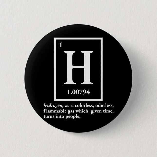 Badge Rond 5 Cm hydrogène - un gaz qui se transforme en personnes (Devant)