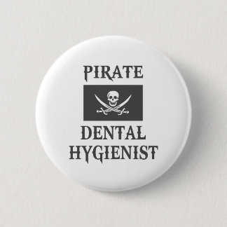 Badge Rond 5 Cm Hygiéniste dentaire pirate