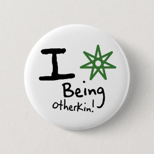 Badge Rond 5 Cm I <3 étant bouton d'Otherkin