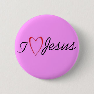 Badge Rond 5 Cm I <3 Jésus
