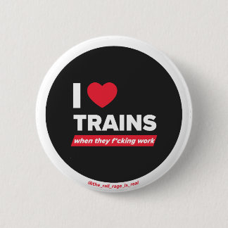 Badge Rond 5 Cm I <3 Trains - Insigne
