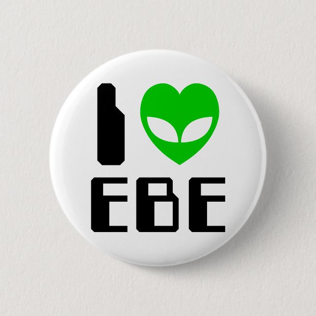 Badge Rond 5 Cm I Alien Heart EBE (Devant)
