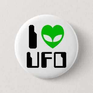 Badge Rond 5 Cm I Alien Heart UFO