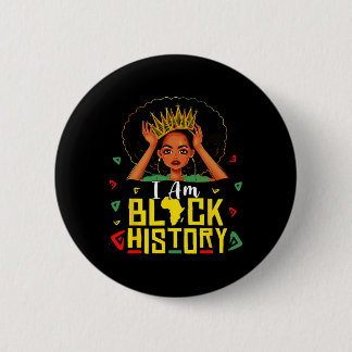 Badge Rond 5 Cm I Am Black History Women Girl Black History Month