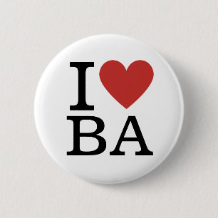 Badge Rond 5 Cm I ❤️ BA Business Analytics Employés Pins PERSONNAL