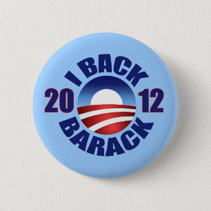 BADGE ROND 5 CM I BARACK ARRIÈRE - RÉÉLISEZ OBAMA 2012