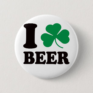 Badge Rond 5 Cm I bière de shamrock