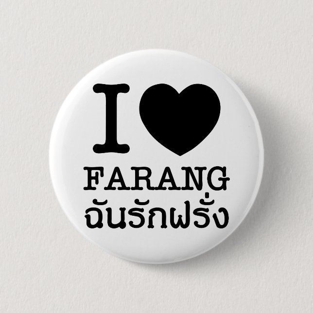 Badge Rond 5 Cm I Black Heart (Amour) Farang (Devant)