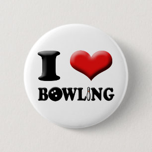 Badge Rond 5 Cm I bouton de bowling de coeur