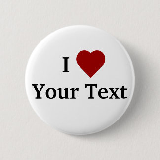 Badge Rond 5 Cm I bouton de coeur (personnalisez)