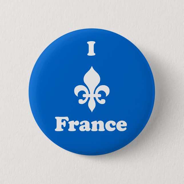 Badge Rond 5 Cm I bouton de Fleur-De-Lis France (Devant)