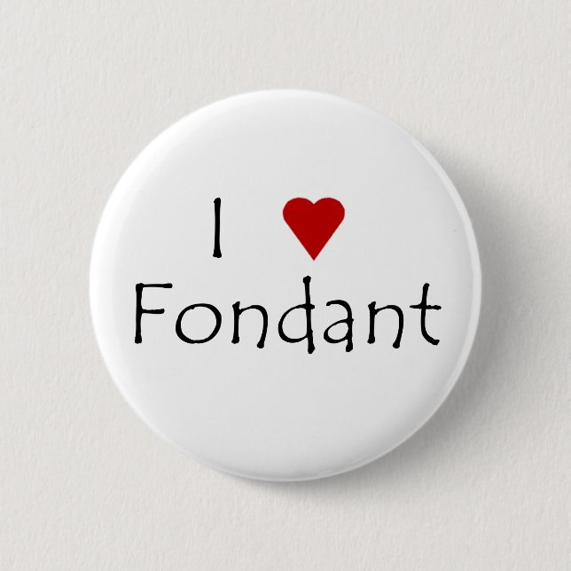 Badge Rond 5 Cm I bouton de fondant de coeur (Devant)