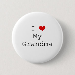 Badge Rond 5 Cm I bouton de grand-maman de coeur