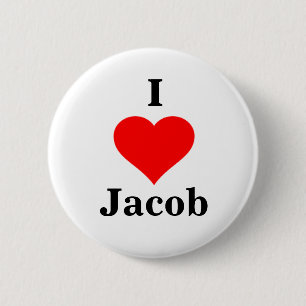 Badge Rond 5 Cm I bouton de Jacob de coeur
