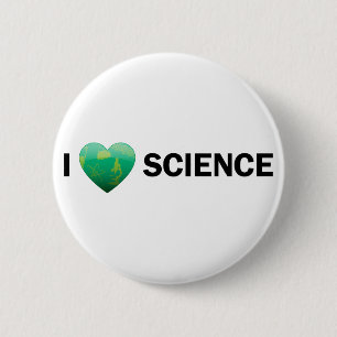Badge Rond 5 Cm I bouton de la Science de coeur