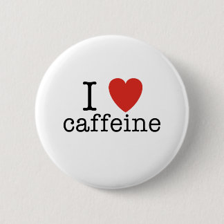 Badge Rond 5 Cm I caféine de coeur