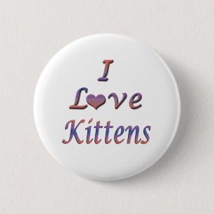 Badge Rond 5 Cm I chatons de coeur (amour)
