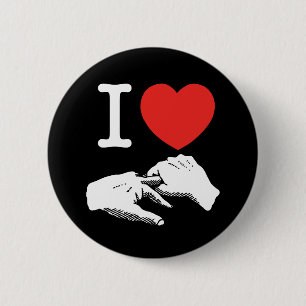 Badge Rond 5 Cm I Coeur (Amour) Anal