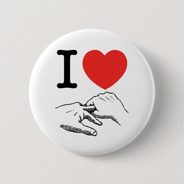 Badge Rond 5 Cm I Coeur (Amour) Anal (Devant)