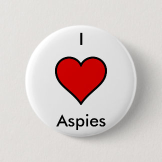 Badge Rond 5 Cm I coeur (amour) Aspies