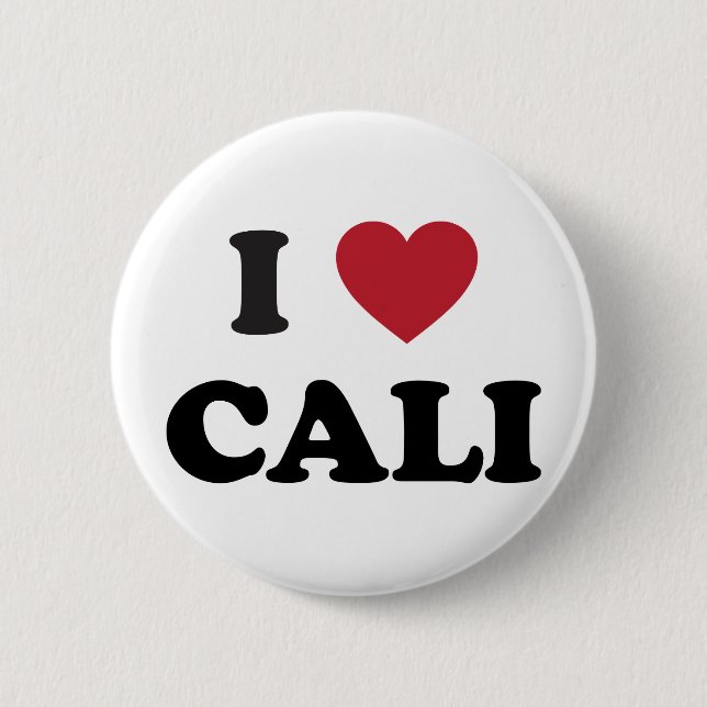 Badge Rond 5 Cm I coeur Cali Colombie (Devant)