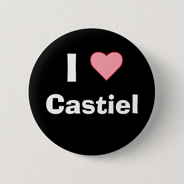 Badge Rond 5 Cm I coeur Castiel (Devant)