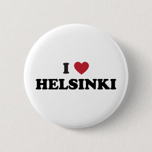 Badge Rond 5 Cm I coeur Helsinki Finlande