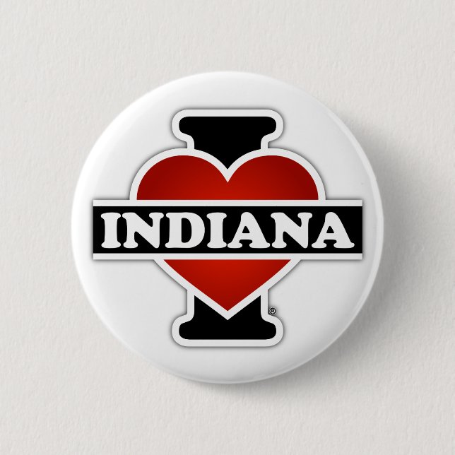 Badge Rond 5 Cm I coeur Indiana (Devant)