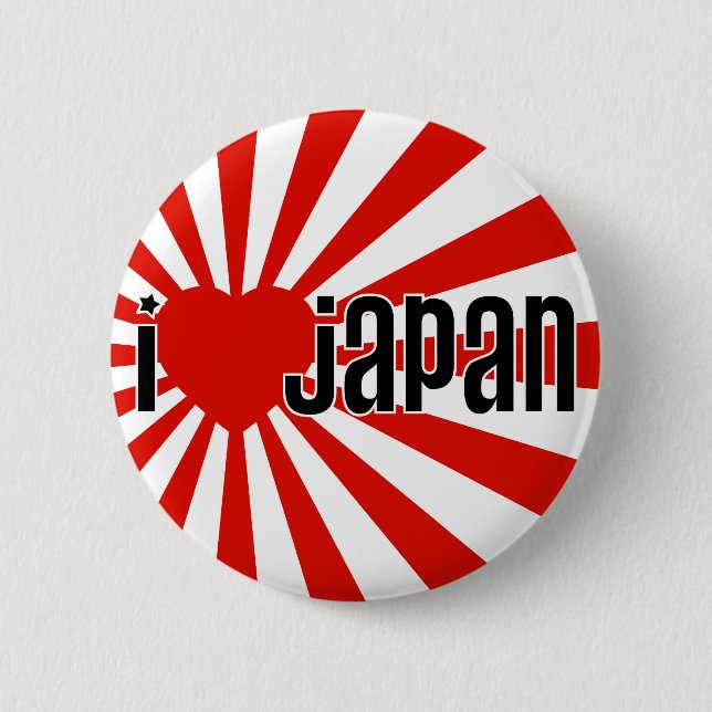 Badge Rond 5 Cm I coeur Japon ! (Devant)
