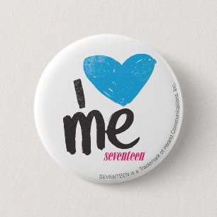 Badge Rond 5 Cm I coeur j'Aqua