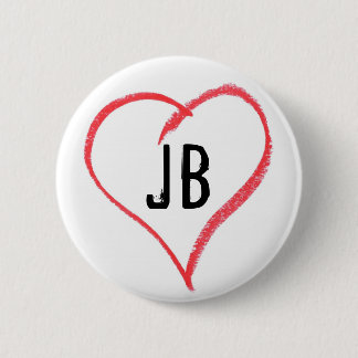 Badge Rond 5 Cm I coeur JB