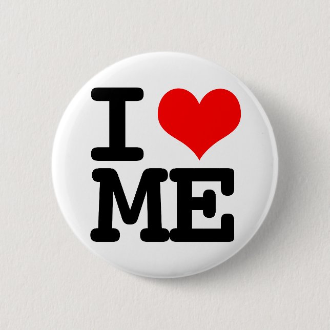 Badge Rond 5 Cm I coeur je (Devant)