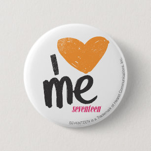 Badge Rond 5 Cm I coeur j'orange