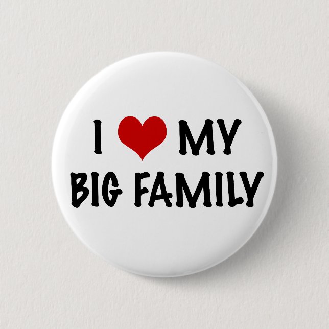 Badge Rond 5 Cm I coeur ma grande famille (Devant)