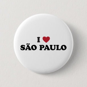 Badge Rond 5 Cm I coeur Sao Paulo Brésil