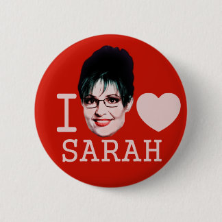Badge Rond 5 Cm I coeur Sarah Palin