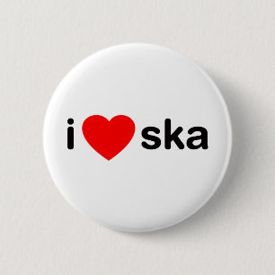 Badge Rond 5 Cm I coeur Ska
