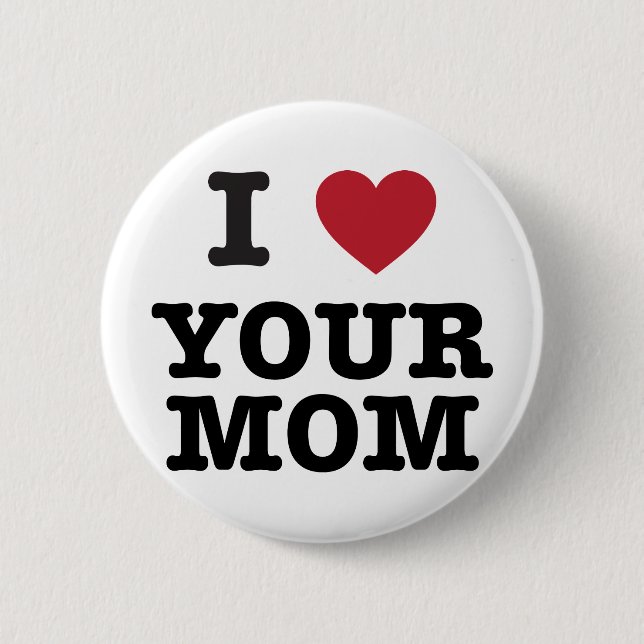 Badge Rond 5 Cm I coeur votre maman (Devant)
