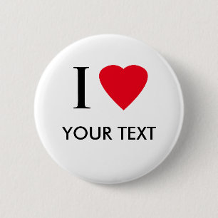 Badge Rond 5 Cm I COEUR (votre texte)