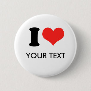 Badge Rond 5 Cm I COEUR (votre texte)