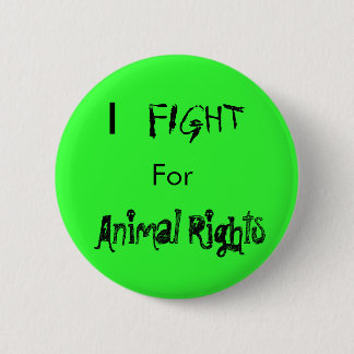 Badge Rond 5 Cm I, COMBAT, pour, droits des animaux