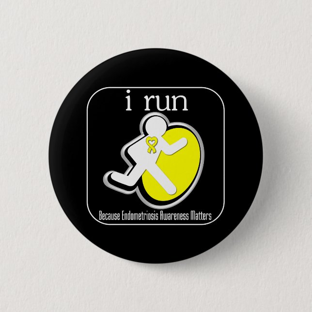 Badge Rond 5 Cm i Cours Parce Que L'Endometriose A Son Importance (Devant)