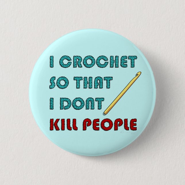 Badge Rond 5 Cm I Crochet, (Devant)