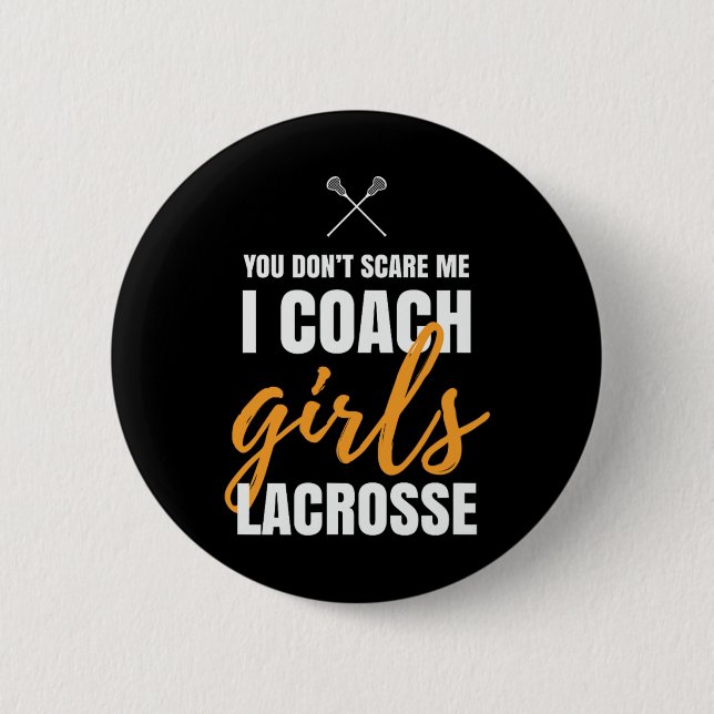 Badge Rond 5 Cm I Entraîneur Filles Lacrosse Entraîneur Lacrosse C (Devant)